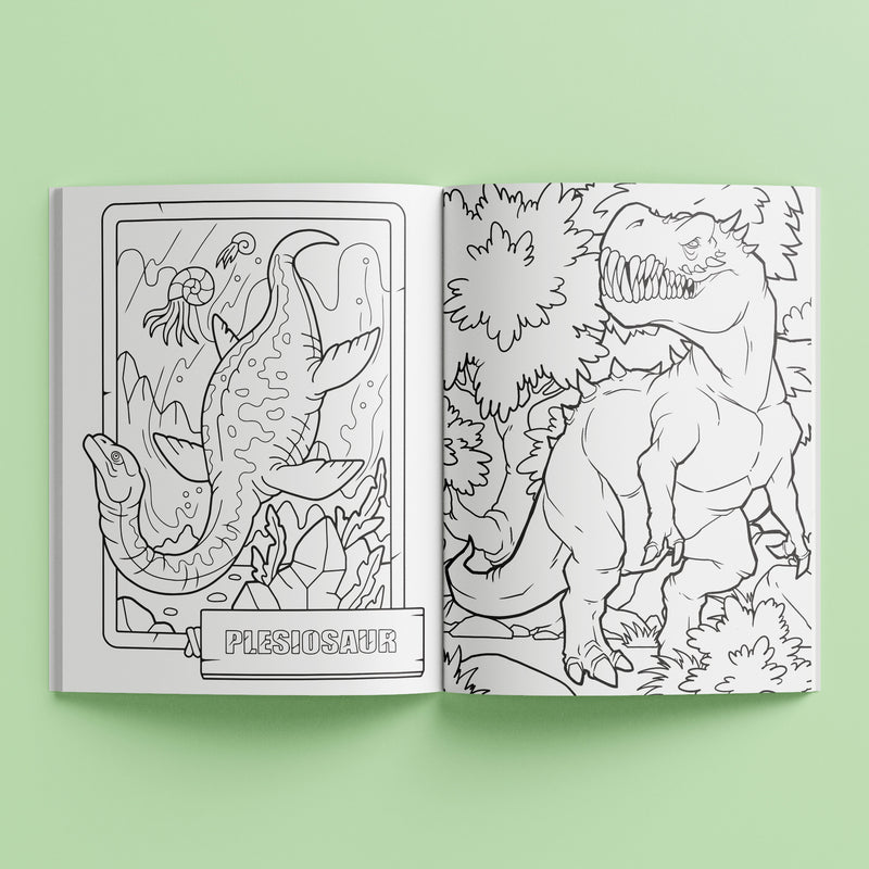 Kaleidoscope Sticker Colouring Dinosaur