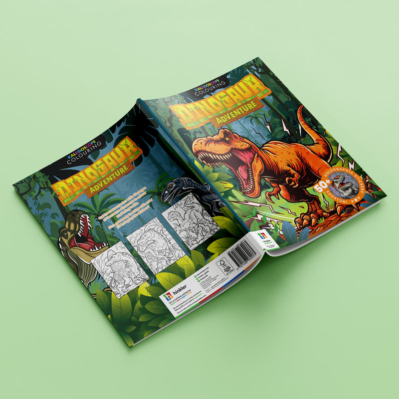 Kaleidoscope Sticker Colouring Dinosaur