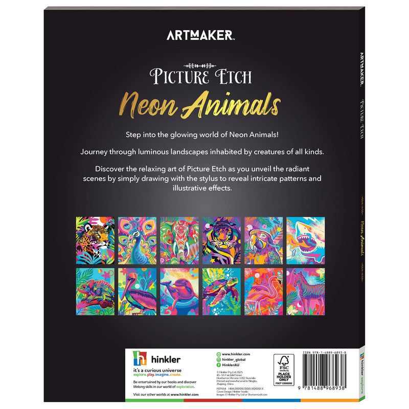 Hinkler | Art Maker Picture Etch Neon Animals