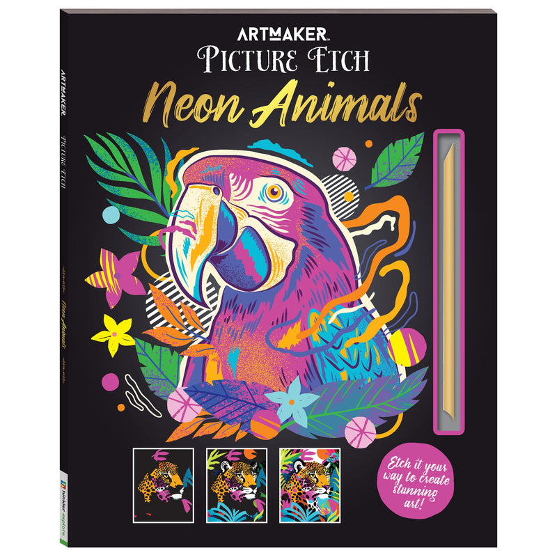 Hinkler | Art Maker Picture Etch Neon Animals