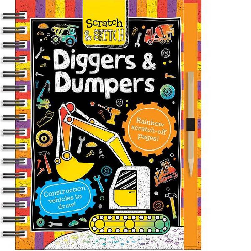 DIGGERS & DUMPERS SCRATCH ART BOOK