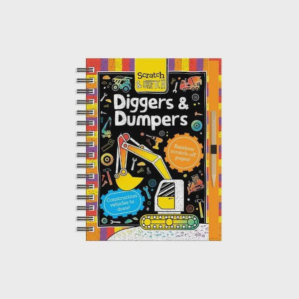 DIGGERS & DUMPERS SCRATCH ART BOOK