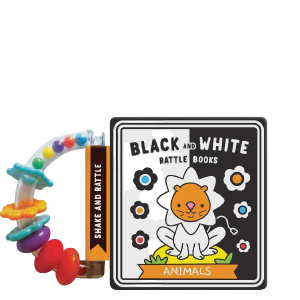 Black & White Animals Rattle Book