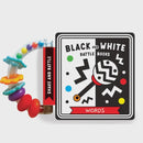Black & White Rattle Board Book First Words