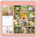 Cute Bunnies Square Calendar 2026