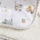 Living Textiles Tractor Ride - Jersey Sherpa Pram Blanket