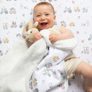 Living Textiles Tractor Ride - Jersey Sherpa Pram Blanket