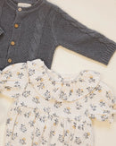Quincy Mae | Collared Romper French Floral - Natural