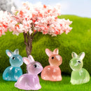 Cute Mini Luminous Resin Bunnies