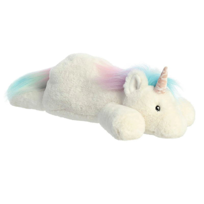 Aurora | Large Unicorn Snoozles Laid-back Stuffed Animal White 18"