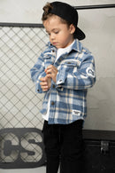 Cracked Soda | Finn Shirt Jacket blue 3-8