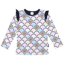 Korango | Arch Frill Print Tee Blue