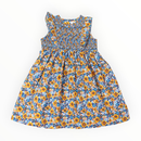 Korango | Bold Smocked Floral Dress - Blue