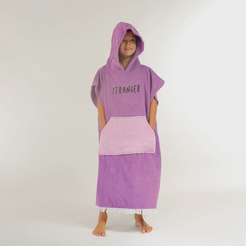 Hello Stranger | Poncho Beach Towel - Purple/Lilac