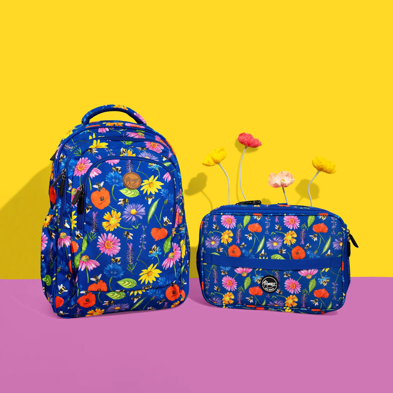 ALiMASY | Bees & Wildflowers Large School Backpack