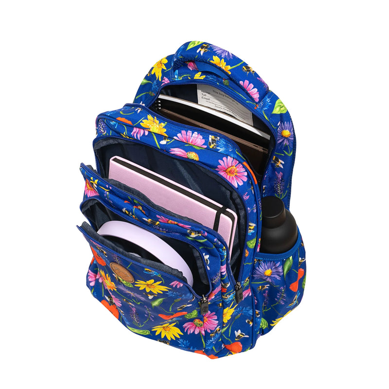 ALiMASY | Bees & Wildflowers Large School Backpack