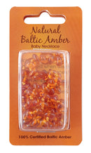 LIGHT COGNAC AMBER BEAD NECKLACE 12/13" (30CM)