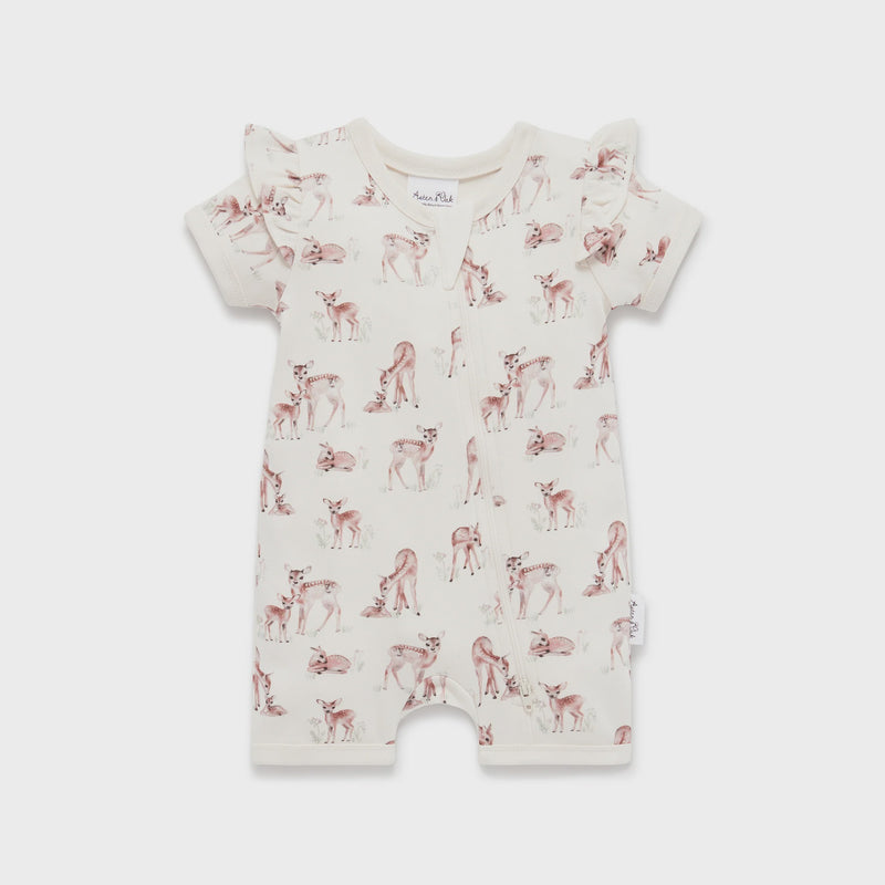 Aster & Oak | Fawn Meadow Zip Romper