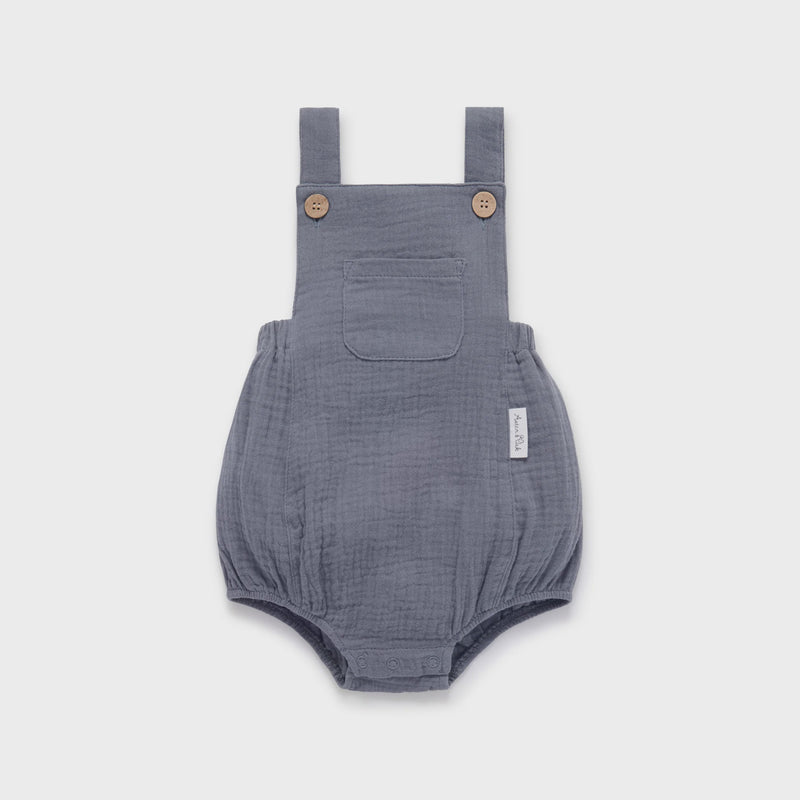 Aster & Oak | Flint Blue Muslin Playsuit