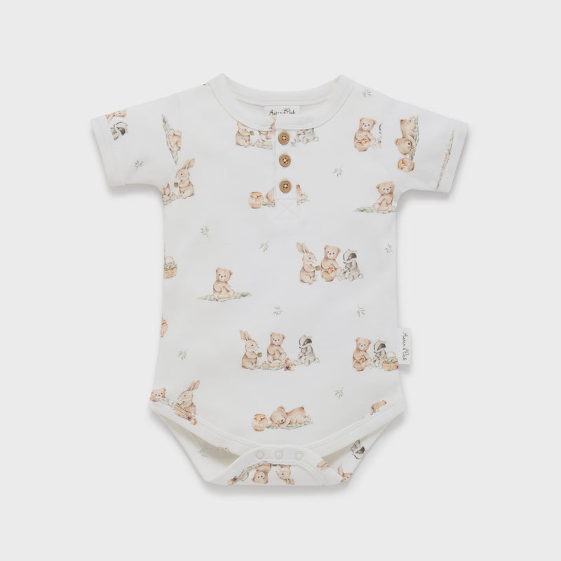 Aster & Oak | Teddy Picnic AOP Onesie