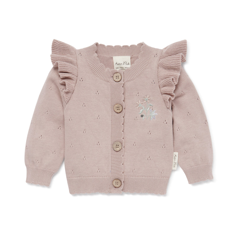 Aster & Oak | Mauve Pink Knit Cardigan RRP $89.99