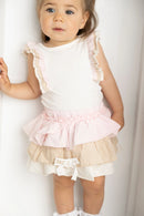 Cracked Soda Ava Frill Detail back Top White