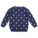 Korango | Baby Girls Polkadot Knit Jumper - Navy