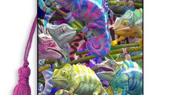 Artgame | 3D  Chameleons Bookmark