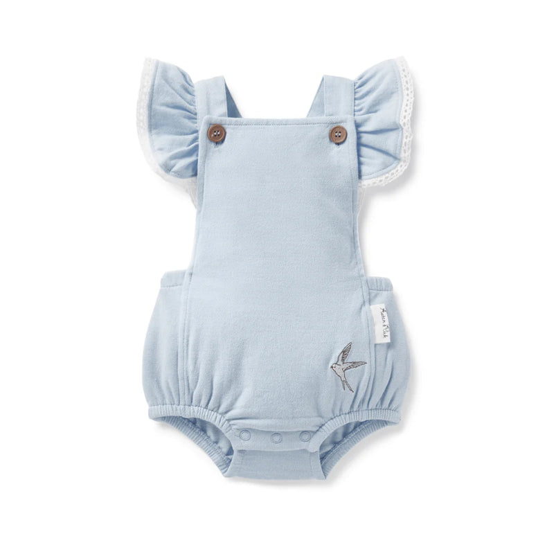 Aster & Oak | Chambray Ruffle Playsuit