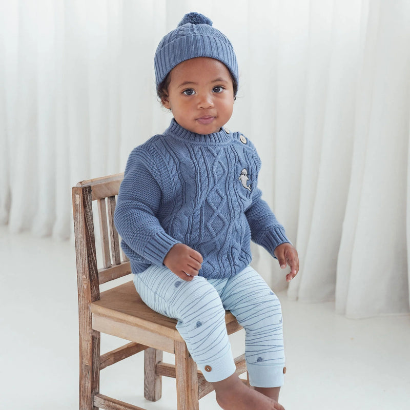 Aster & Oak | Bluestone Cable Knit Jumper