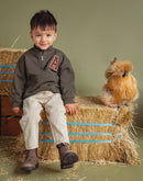 Animal Crackers | Woodlands 1/4 Zip Knit -Khaki