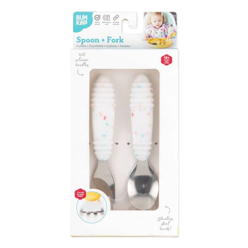 Bumkins Spoon and Fork | Vanilla Sprinkle