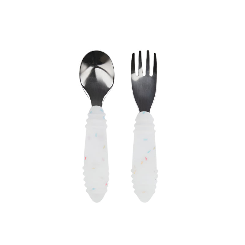 Bumkins Spoon and Fork | Vanilla Sprinkle