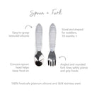 Bumkins Spoon and Fork | Light Blue