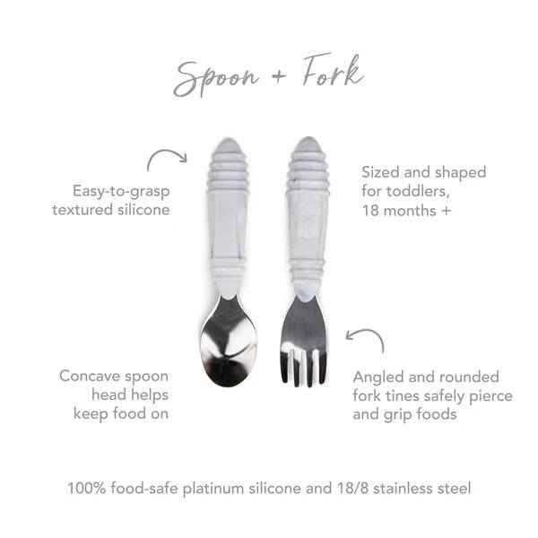 Bumkins Spoon and Fork | Light Blue