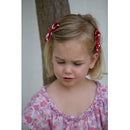RED 2 BOWS STRIPES & SPOTS LG - CLIPS RRP $5.99