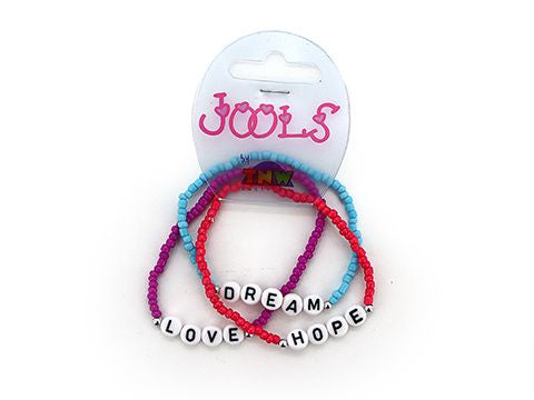 Love, Dream,  Hope Girls Bracelet