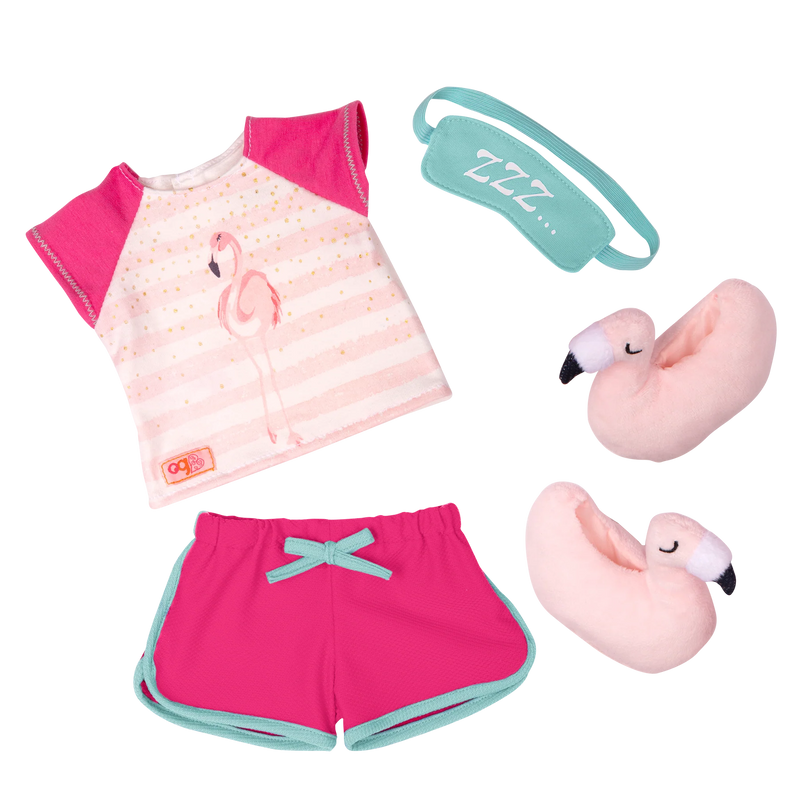 Our Generation | Sleepover Pyjama Outfit for 18" Dolls - Flamingo Dreaming