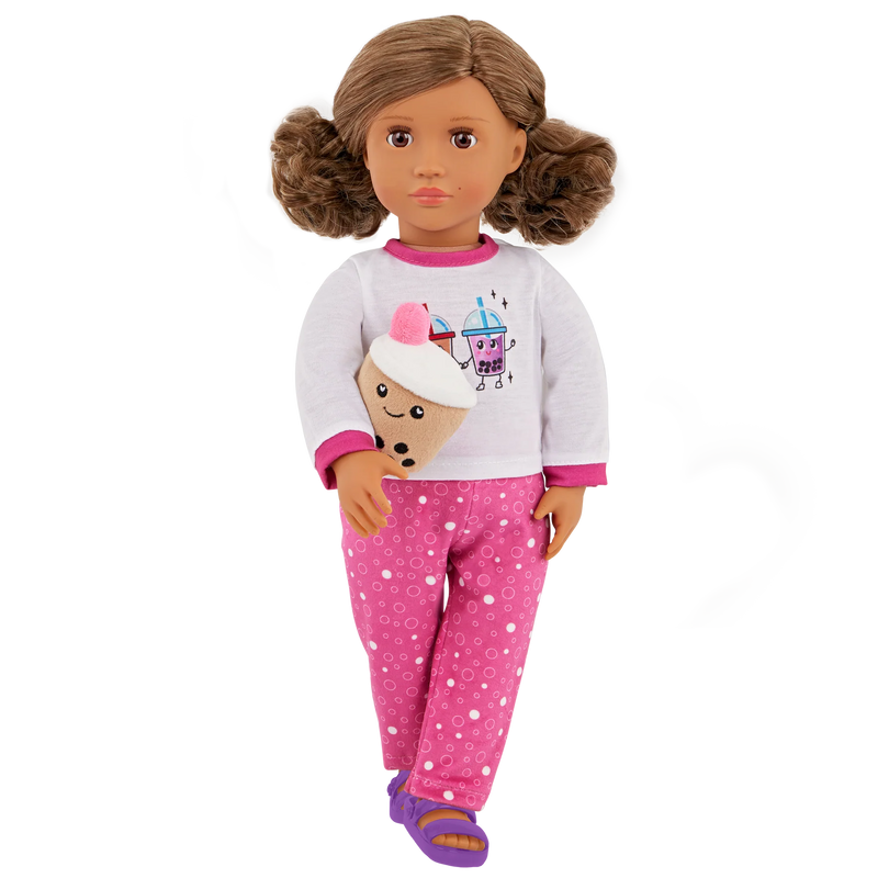OG Best Teas Pyjama Outfit & Bubble Tea Plush for 46cm Dolls