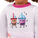 OG Best Teas Pyjama Outfit & Bubble Tea Plush for 46cm Dolls
