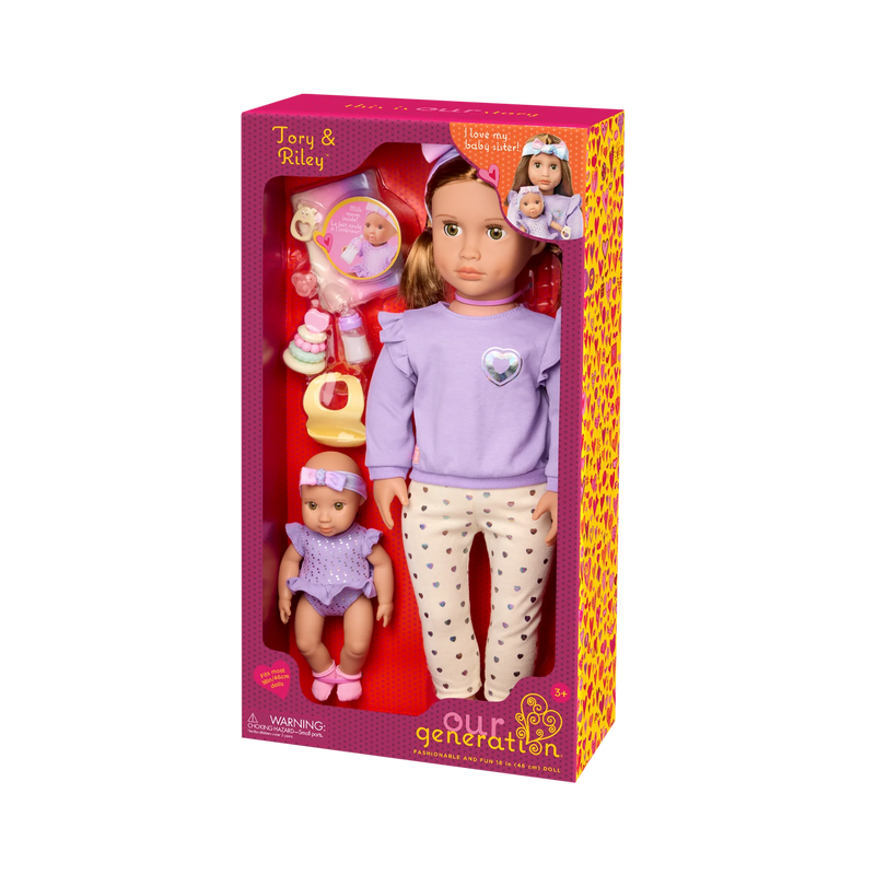 Our Generation | Tory & Riley 46 cm Doll Babysitter & Baby Doll Set
