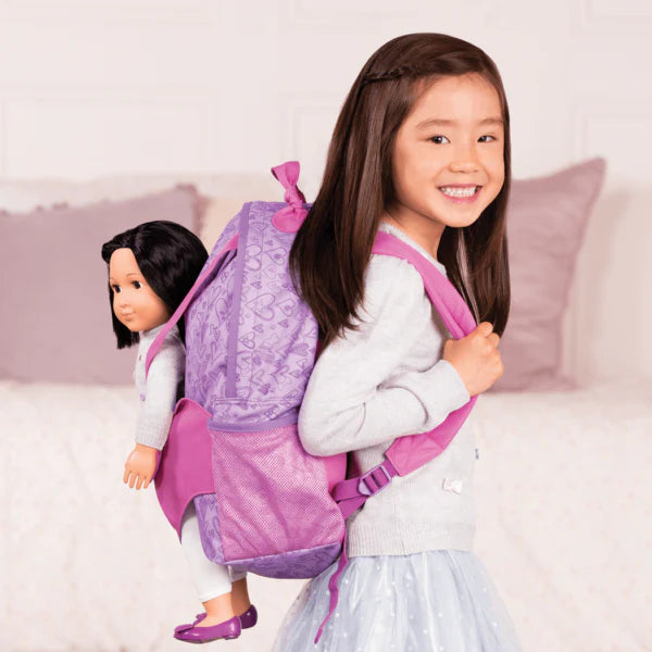 Hop On Carrier Kids' Backpack Accessory for 18-inch Dolls
