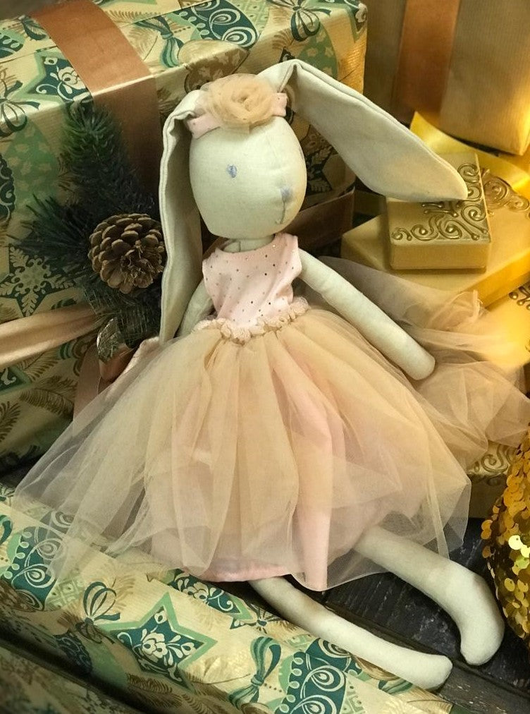 Marcella the Bunny, Organic (GOTS) Doll, Ballerina\Pink Dress