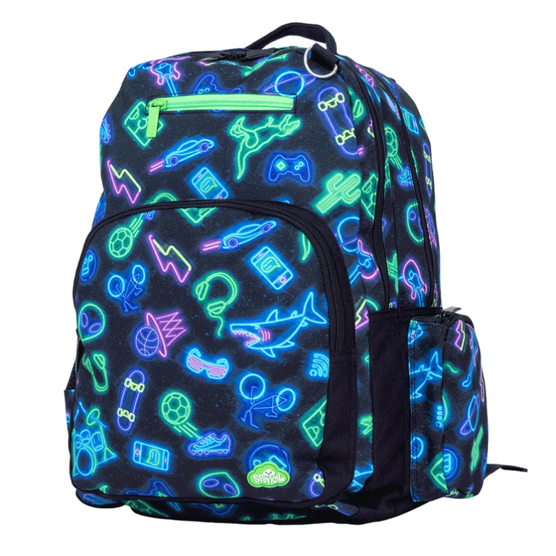 Spencil | Big Kids Backpack - Neon Life