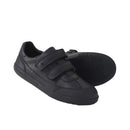 Black children's school shoes with velcro straps 