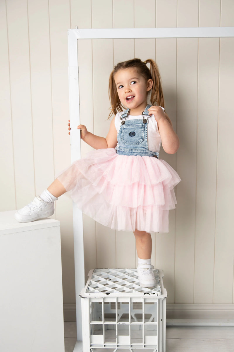 Cracked Soda | Brooke Pinafore Tutu Blue/Pink