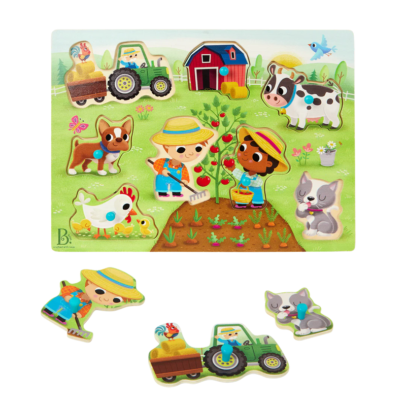 B. Wooden Puzzle - Farmer & Farm Animal