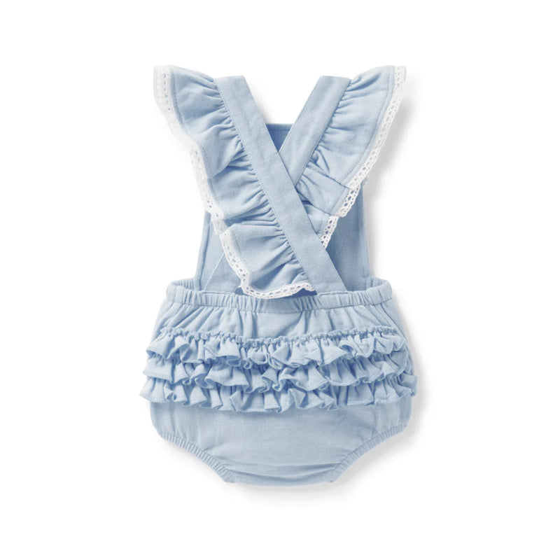 Aster & Oak | Chambray Ruffle Playsuit