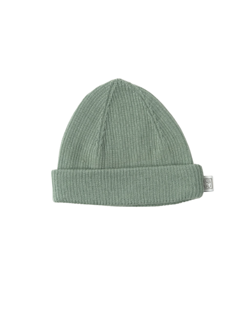 Babu | Merino Ribbed Beanie - Sage