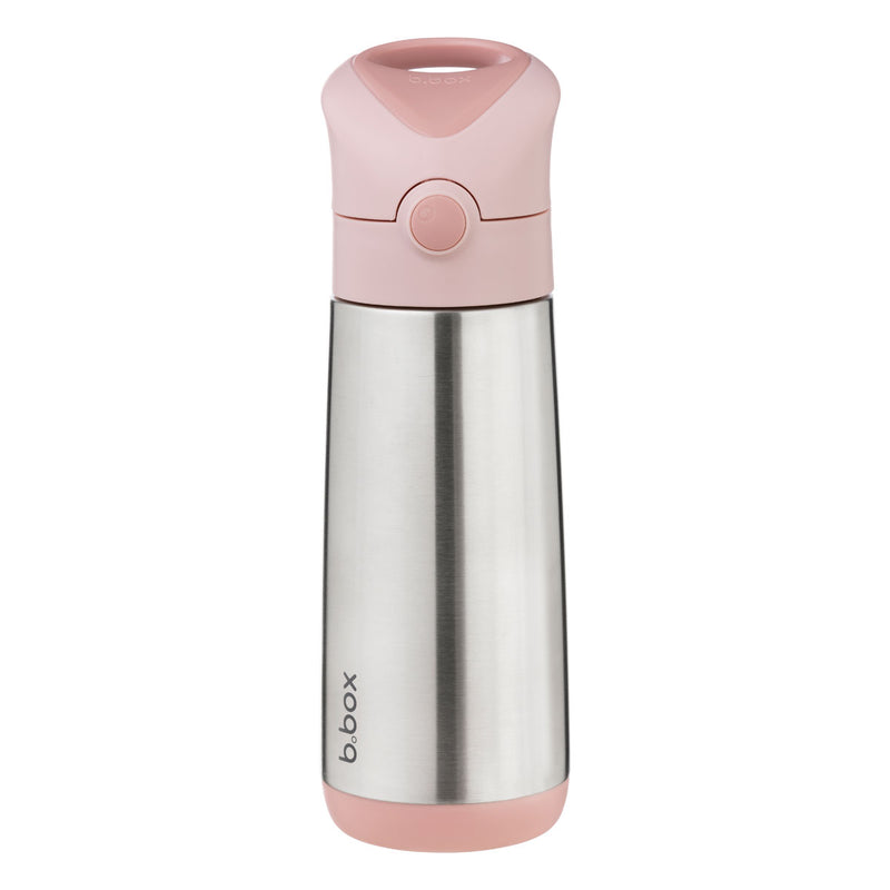 B.Box | Insulated Drink Bottle 500ml (straw)-Blush Crush